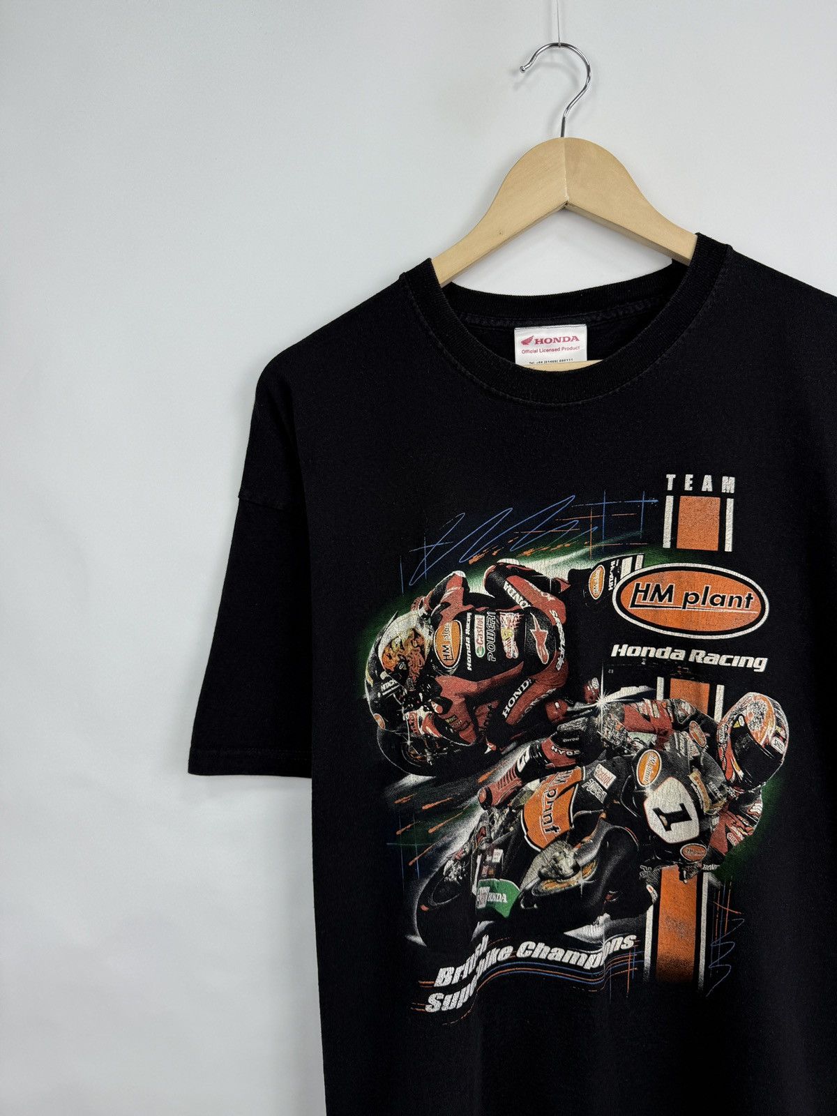 Honda 🇬🇧 Vintage Honda HM Plant Kiyo T-Shirt British Superbike K1yo Size US XL / EU 56 / 4 - 3 Thumbnail