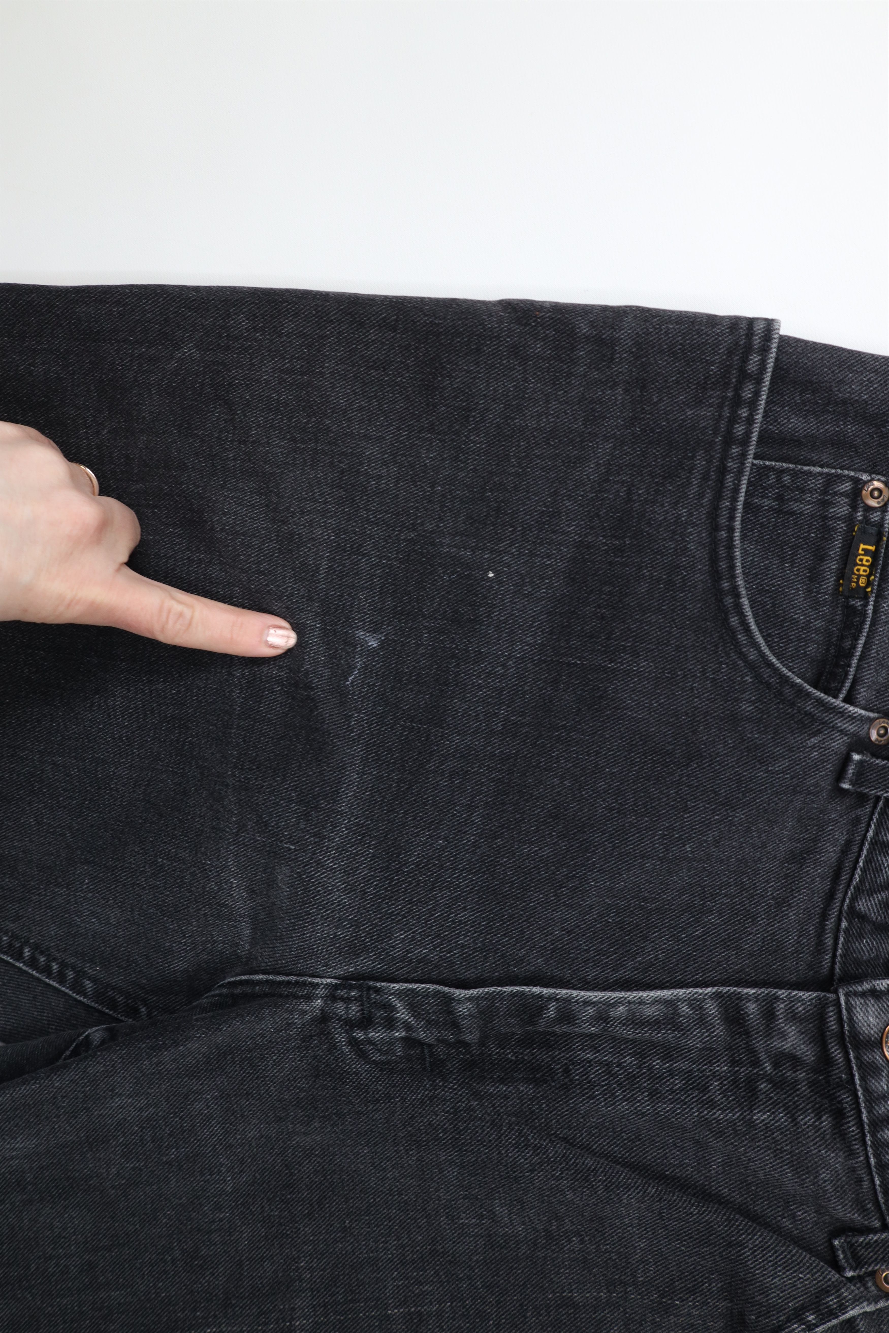 Lee × Vintage Vintage 90s Lee Straight Leg Denim Jeans Black Cotton Size US 34 / EU 50 - 6 Thumbnail