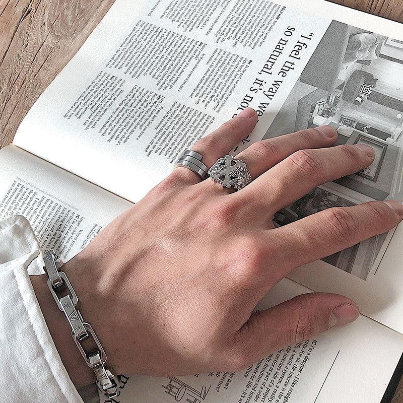 Jewelry New Design Jewelry Rings Open Size Chrome Ring (Size 7-13) Size ONE SIZE - 4 Thumbnail