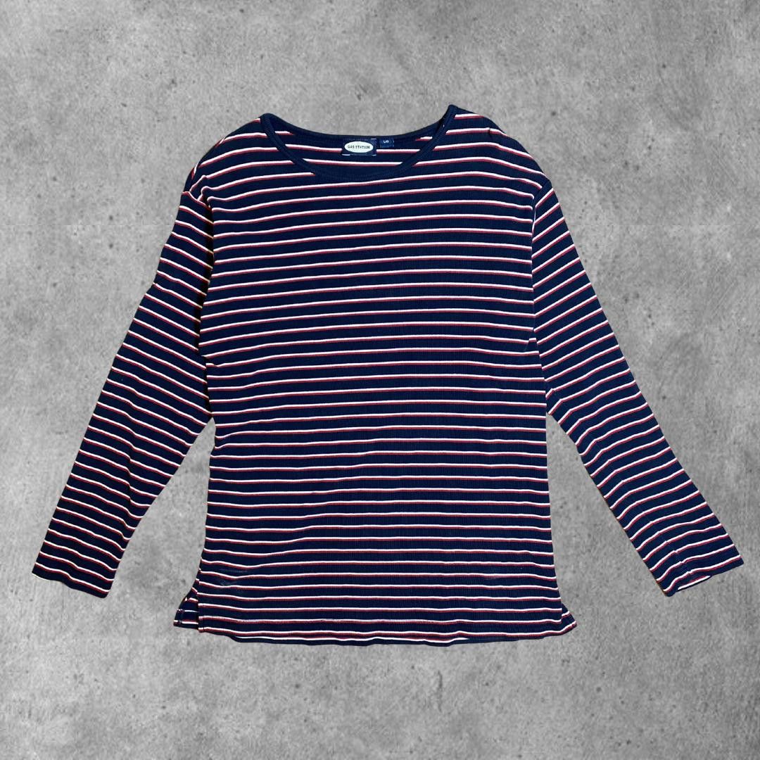 Designer Vintage Boxy Striped Longsleeve Size US M / EU 48-50 / 2 - 2 Thumbnail