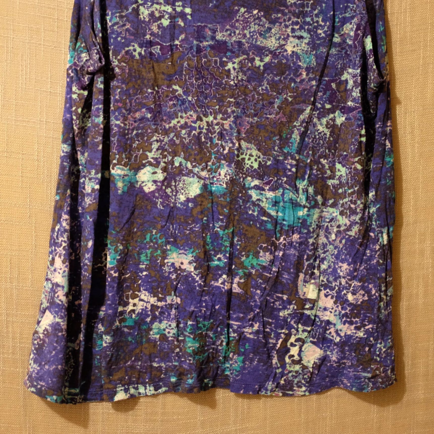 Mossimo Mossimo Sleeveless Top Cowl Neck 100% Rayon Super Soft Women's L Multicolor Shirt Adult Womens Blouse Casual Modern 21'' 23'' (H79-22) Size L / US 10 / IT 46 - 6 Thumbnail