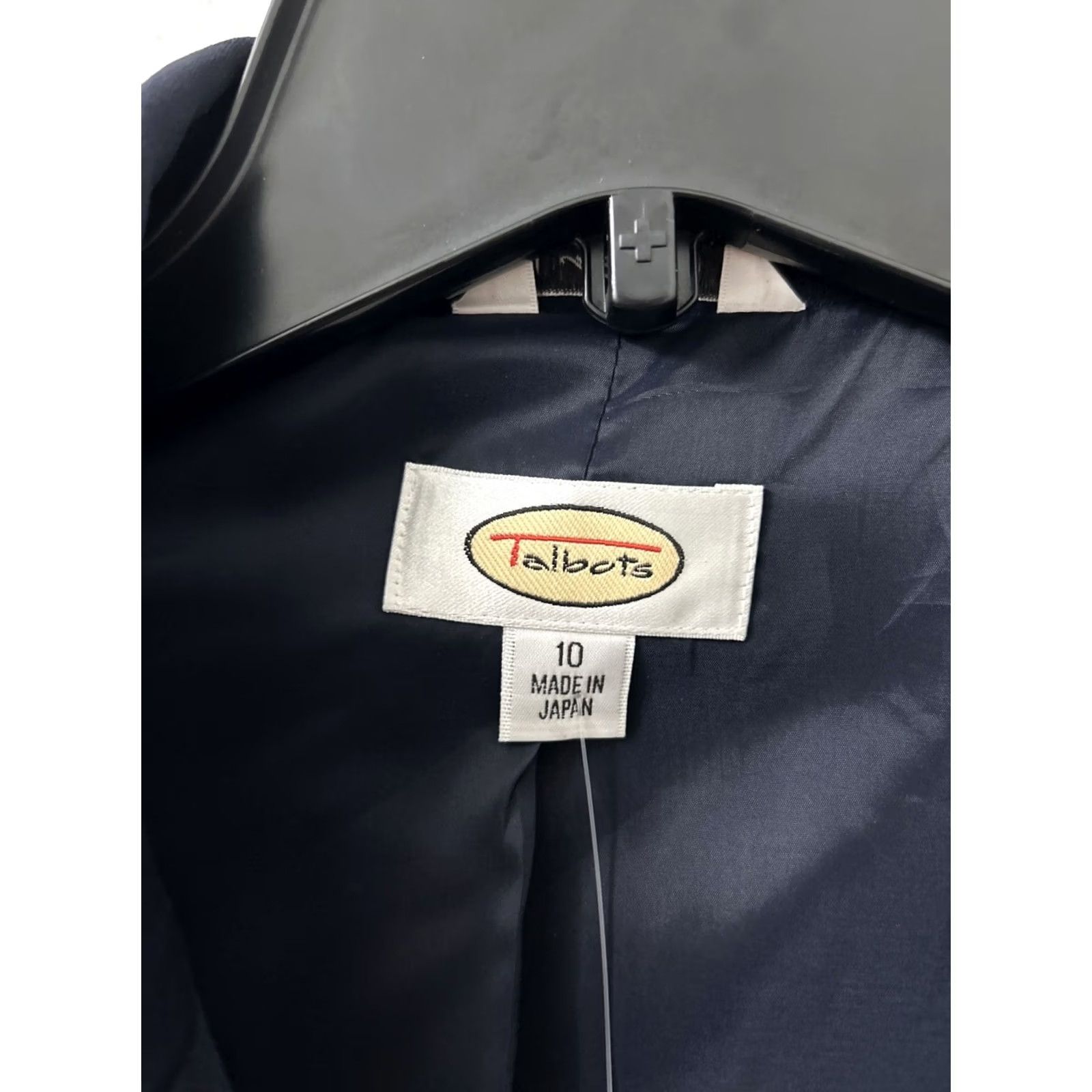 Talbots VINTAGE Talbots Blazer Womens L Blue Wool Jacket 3-Button Notch Lapel Single-Breasted Italian Fabric Made In Japan Navy Blue Solid Pattern Dress Suit Size L / US 10 / IT 46 - 5 Thumbnail