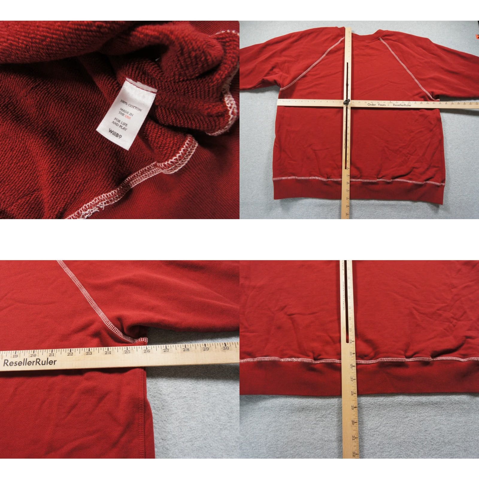 Vintage Willbo Sweatshirt Mens 2XL Red Crewneck Pullover Sweater Casual Adult Shirt Mens Size US XXL / EU 58 / 5 - 8 Thumbnail