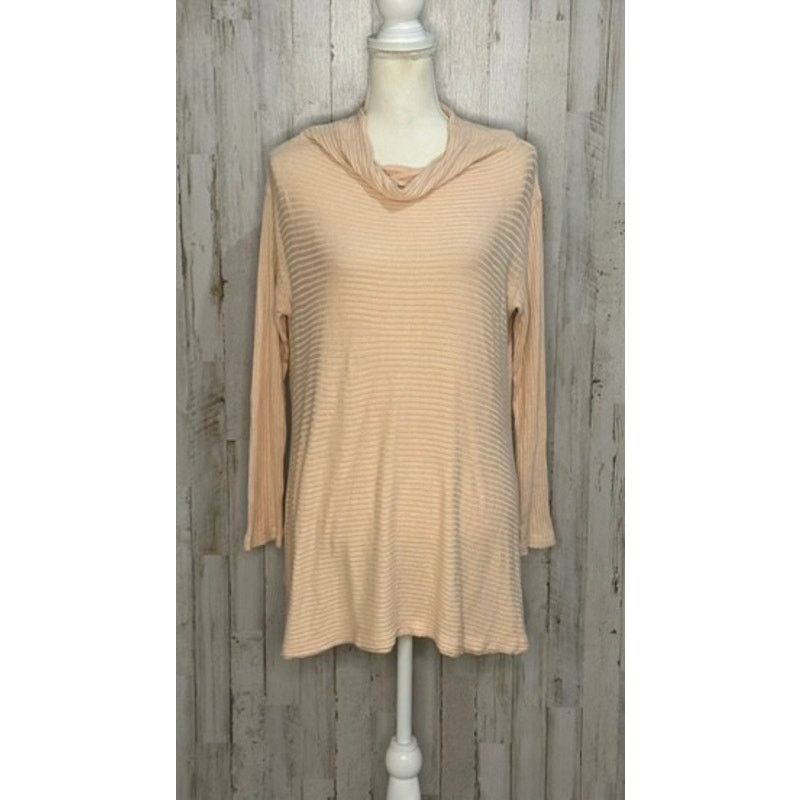Free People We The Free Women's Peach Ribbed Long Sleeve Tunic Sweater Size M / US 6-8 / IT 42-44 - 1 Thumbnail