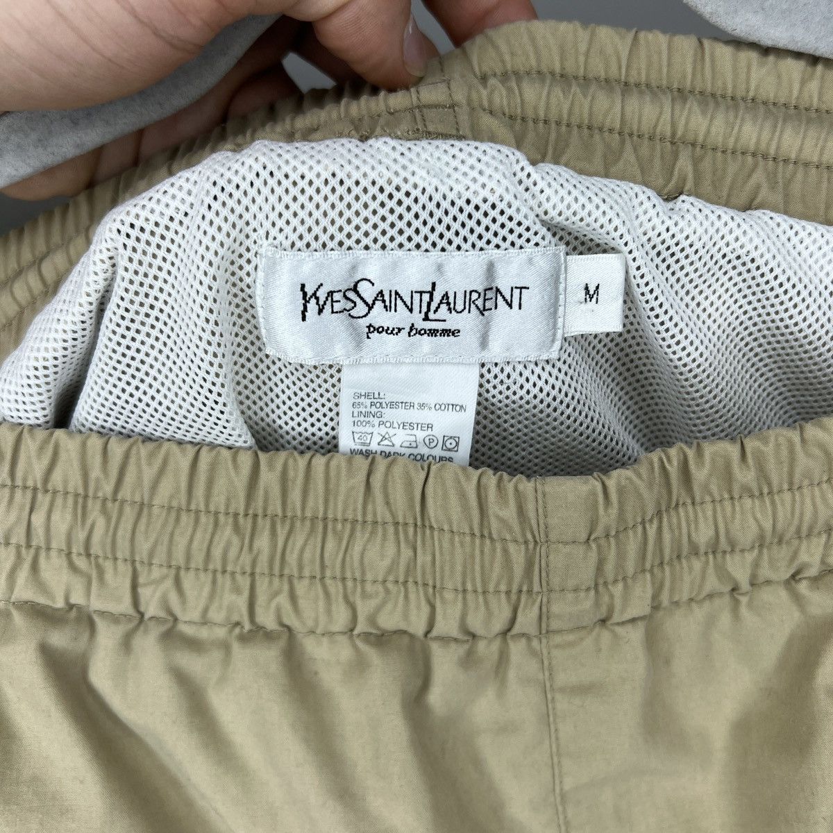 Yves Saint Laurent Yves Saint Laurent Paris Shorts Beige Logo Vintage Drill YSL Size US 32 / EU 48 - 5 Thumbnail