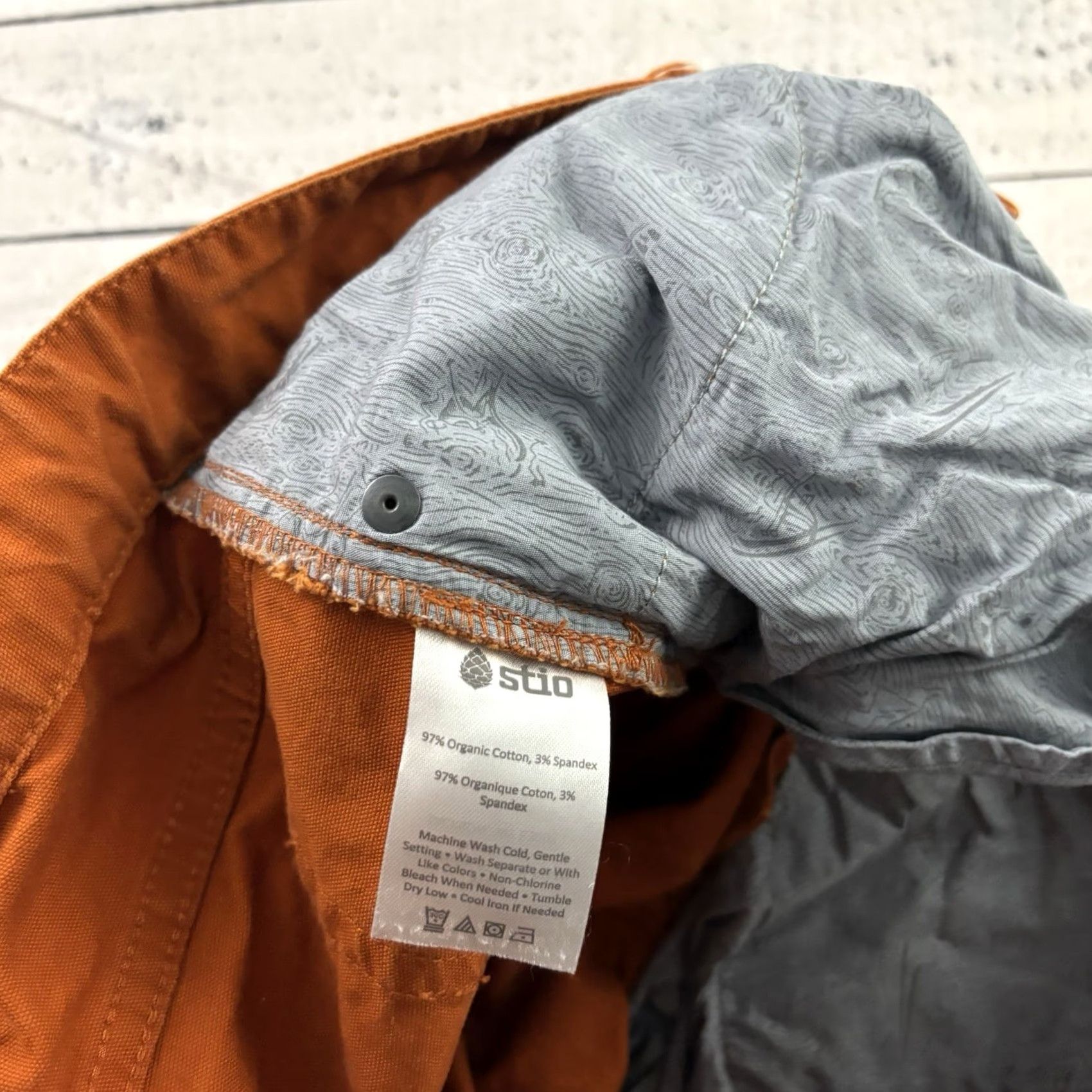 Vintage Stio Rivet Canvas Organic Cotton Casual Pants Men's 34 Short Orange Chino Cotton 27 inseam Mens Size US 34 / EU 50 - 5 Thumbnail