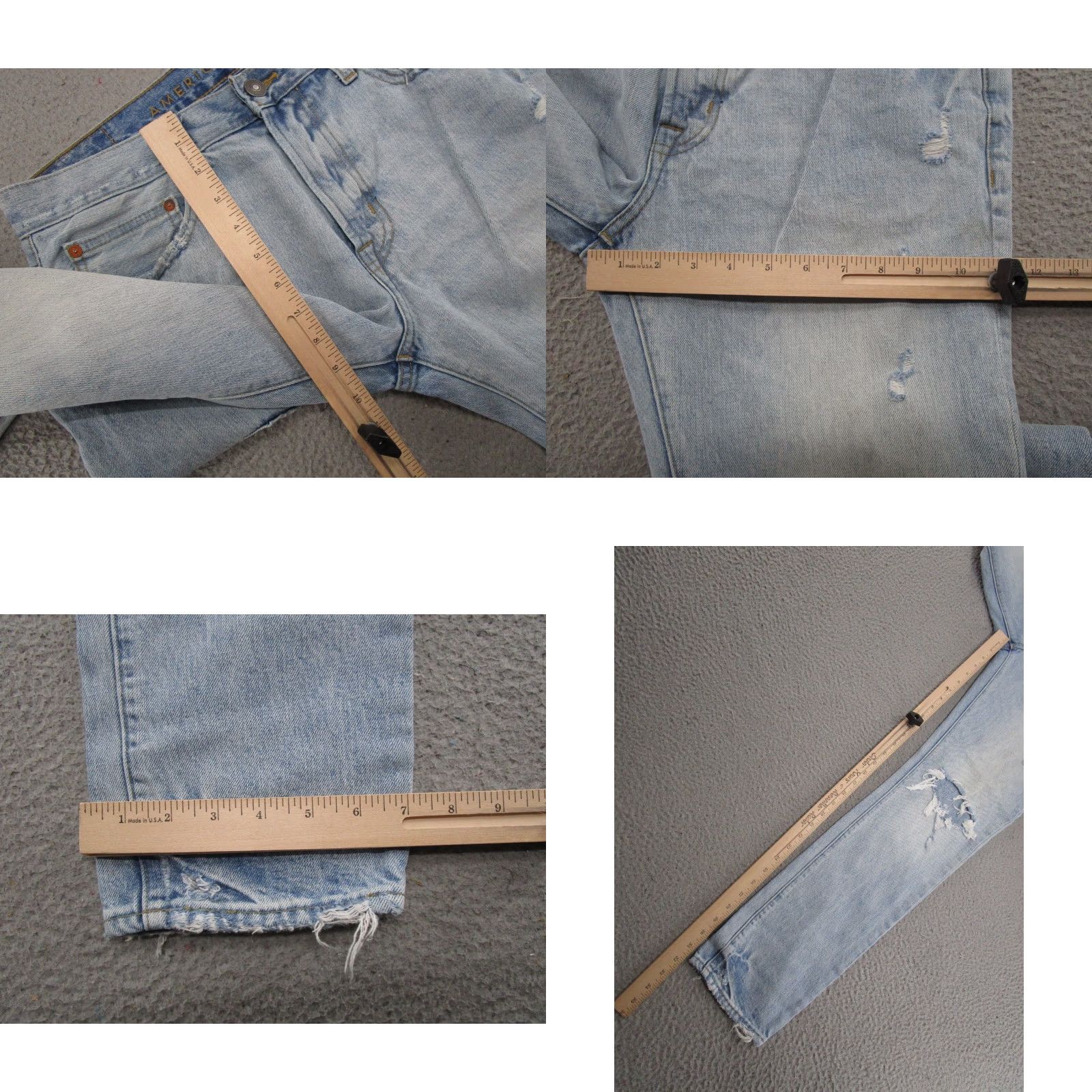American Eagle Outfitters American Eagle Outfitters Jeans Men Slim Straight Distressed 32x32 Blue Denim Cotton 5-Pocket Logo Inseam 32 Regular Size 32 Vintage: No Size US 32 / EU 48 - 8 Thumbnail