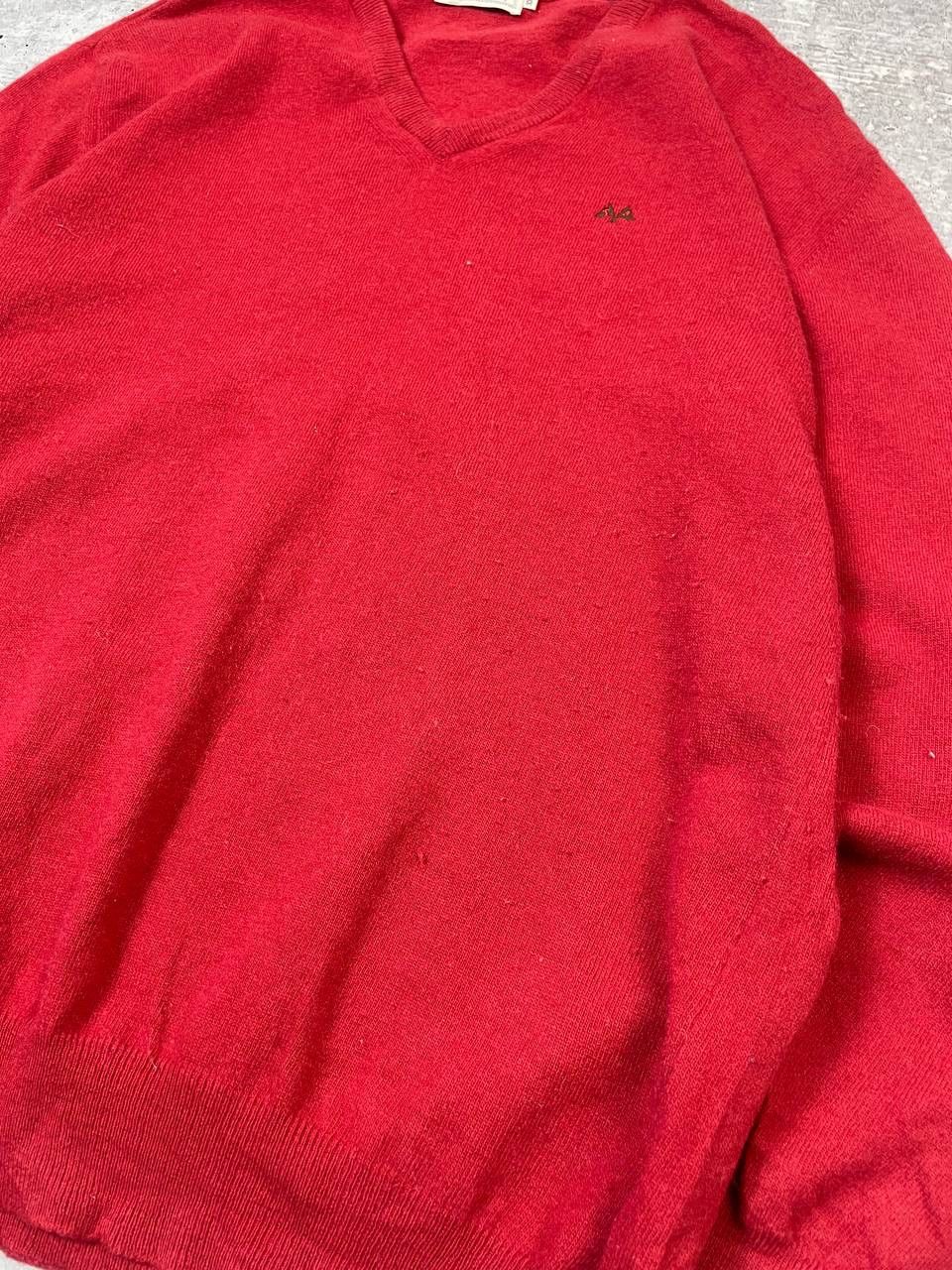 Burberry Vintage Thomas Burberry V Neck Wool Sweater Y2K Size US XXL / EU 58 / 5 - 5 Thumbnail