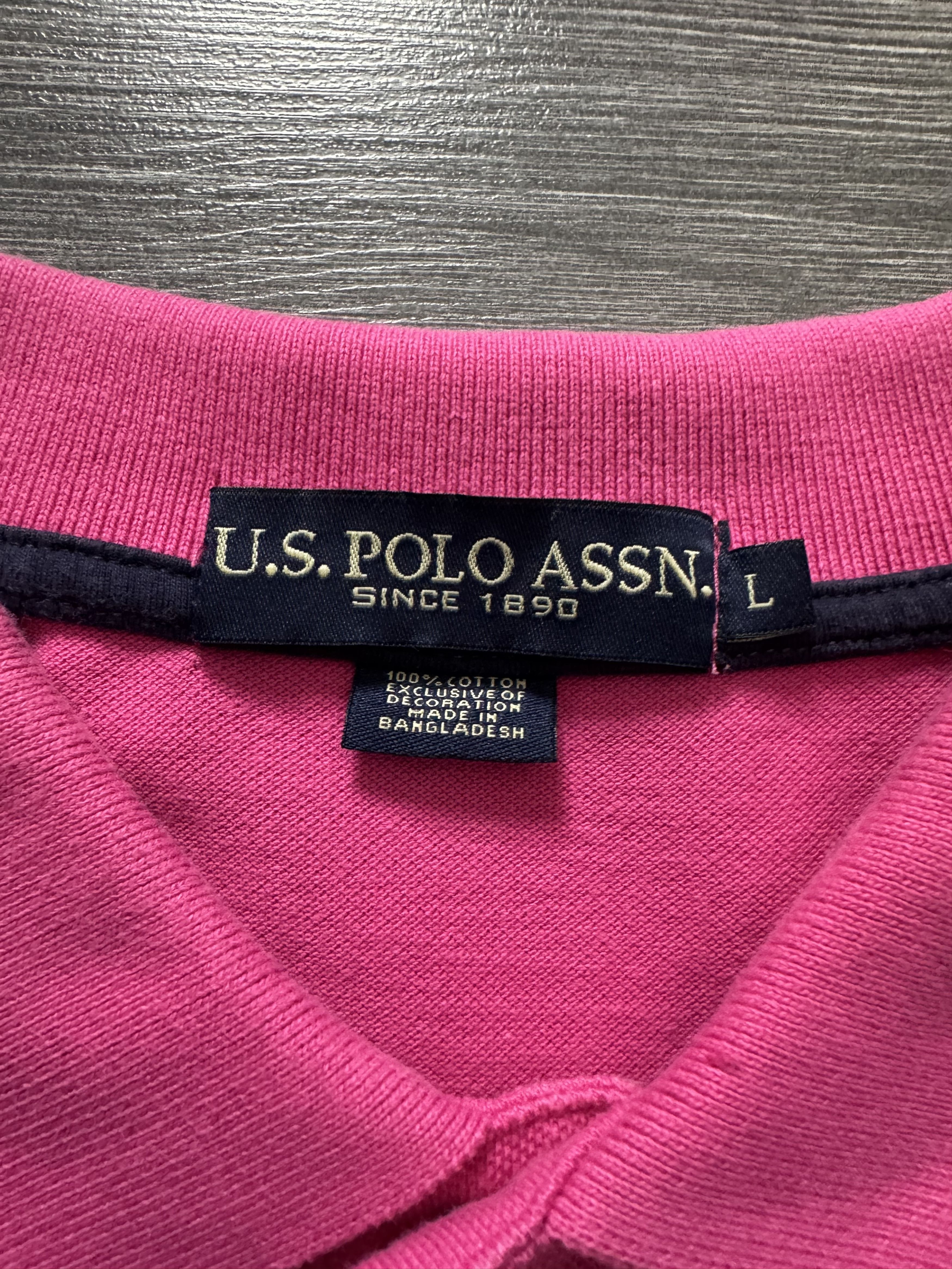 U.S. Polo Assn. Vintage USPA Tee #3 Chief Keef Style Pink Polo Shirt Team Size US L / EU 52-54 / 3 - 5 Thumbnail