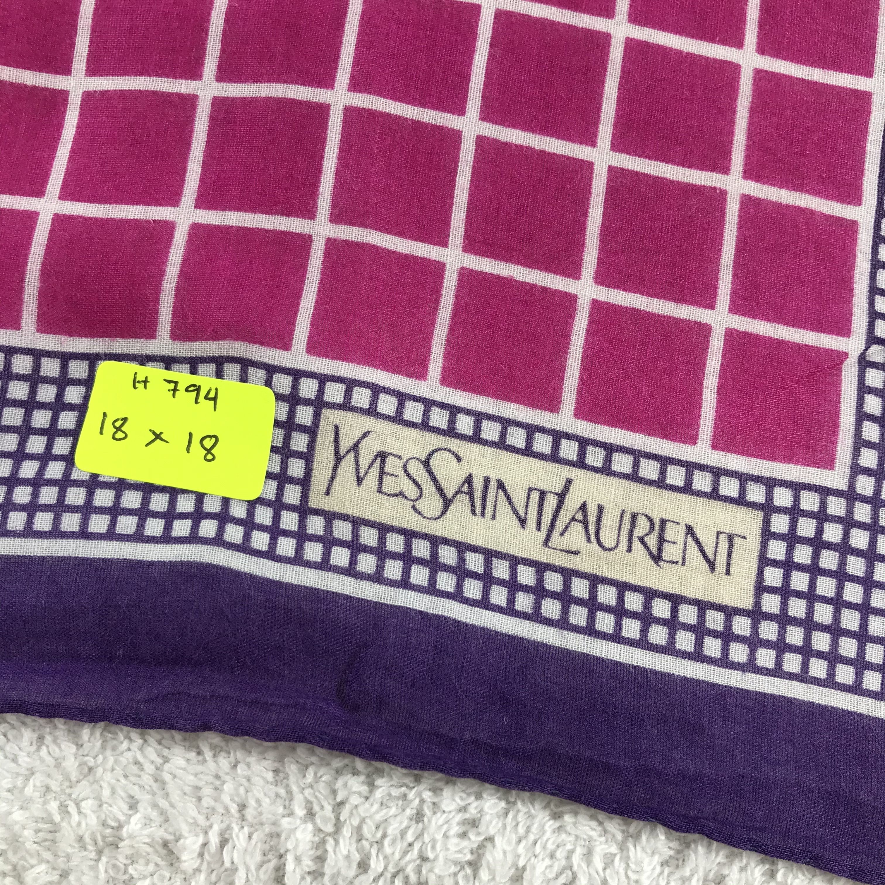 Vintage × Yves Saint Laurent Yves Saint Laurent Handkerchief / Neckerchief / Bandana Size ONE SIZE - 5 Thumbnail