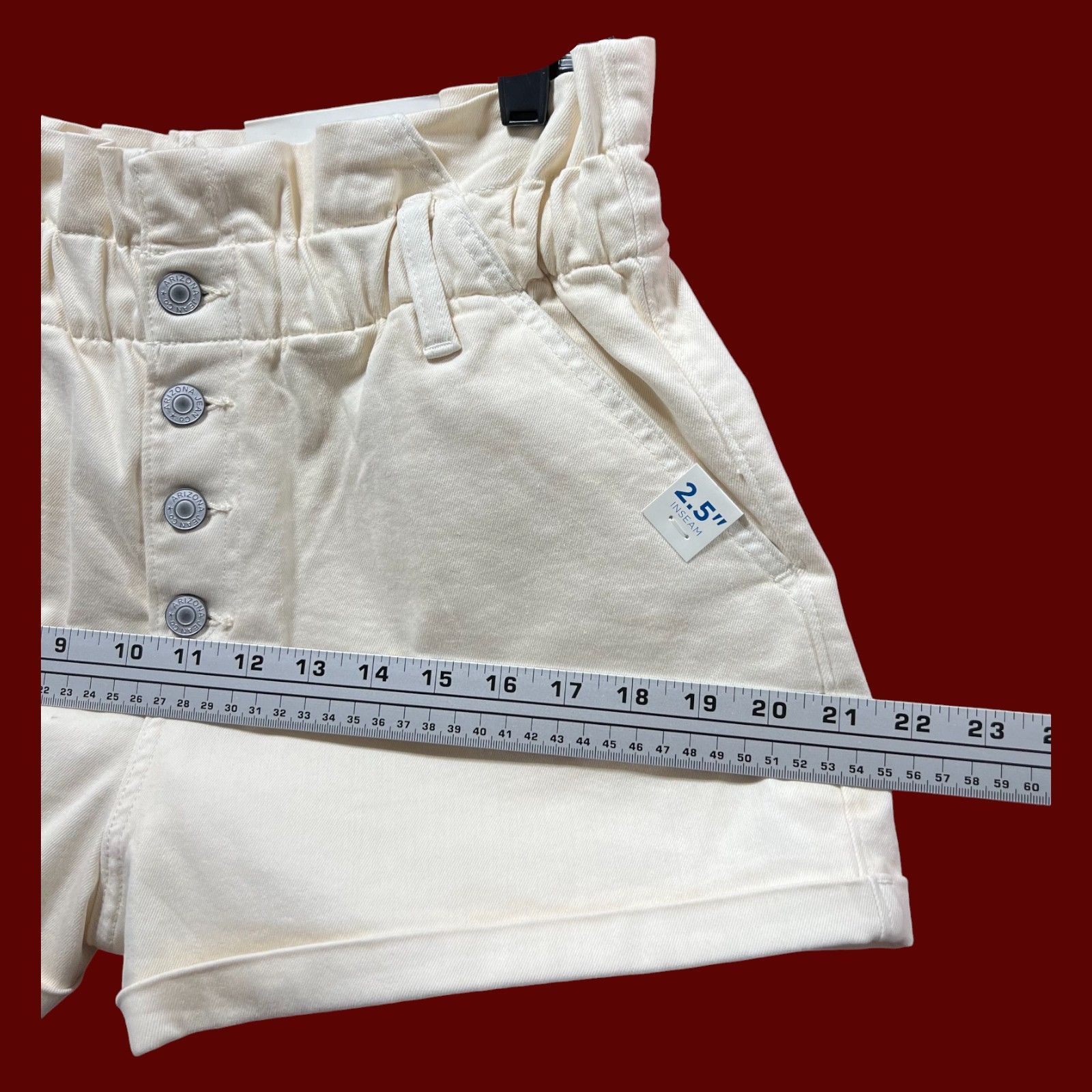 Arizona Jean Co. Arizona - Women's High Rise Denim Short - Beige - 13 Size 30" / US 8 / IT 44 - 6 Thumbnail