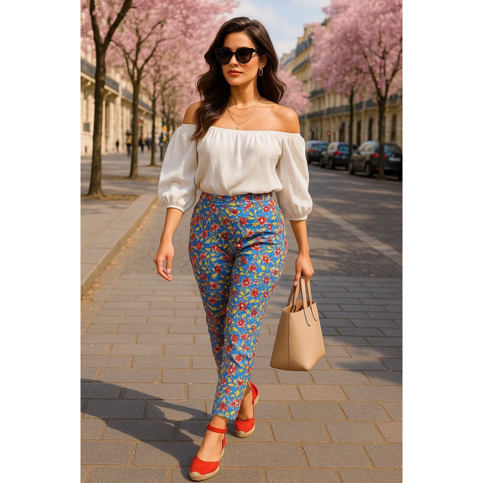 Other 7th Avenue Design Studio Medium Chic Floral Tapered Pants Re Size 30" / US 8 / IT 44 - 1 Thumbnail