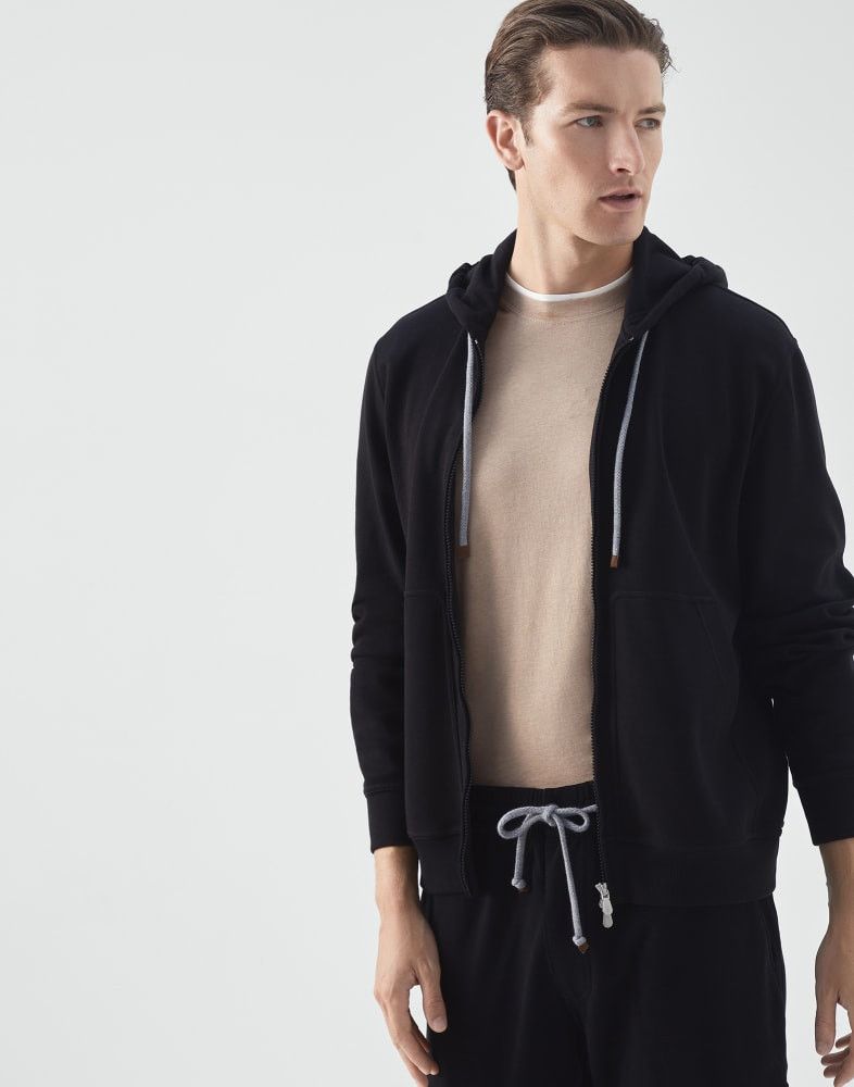 Brunello Cucinelli o1w1db10924 Cardigan Sweatshirt in Black Size US XL / EU 56 / 4 - 2 Thumbnail