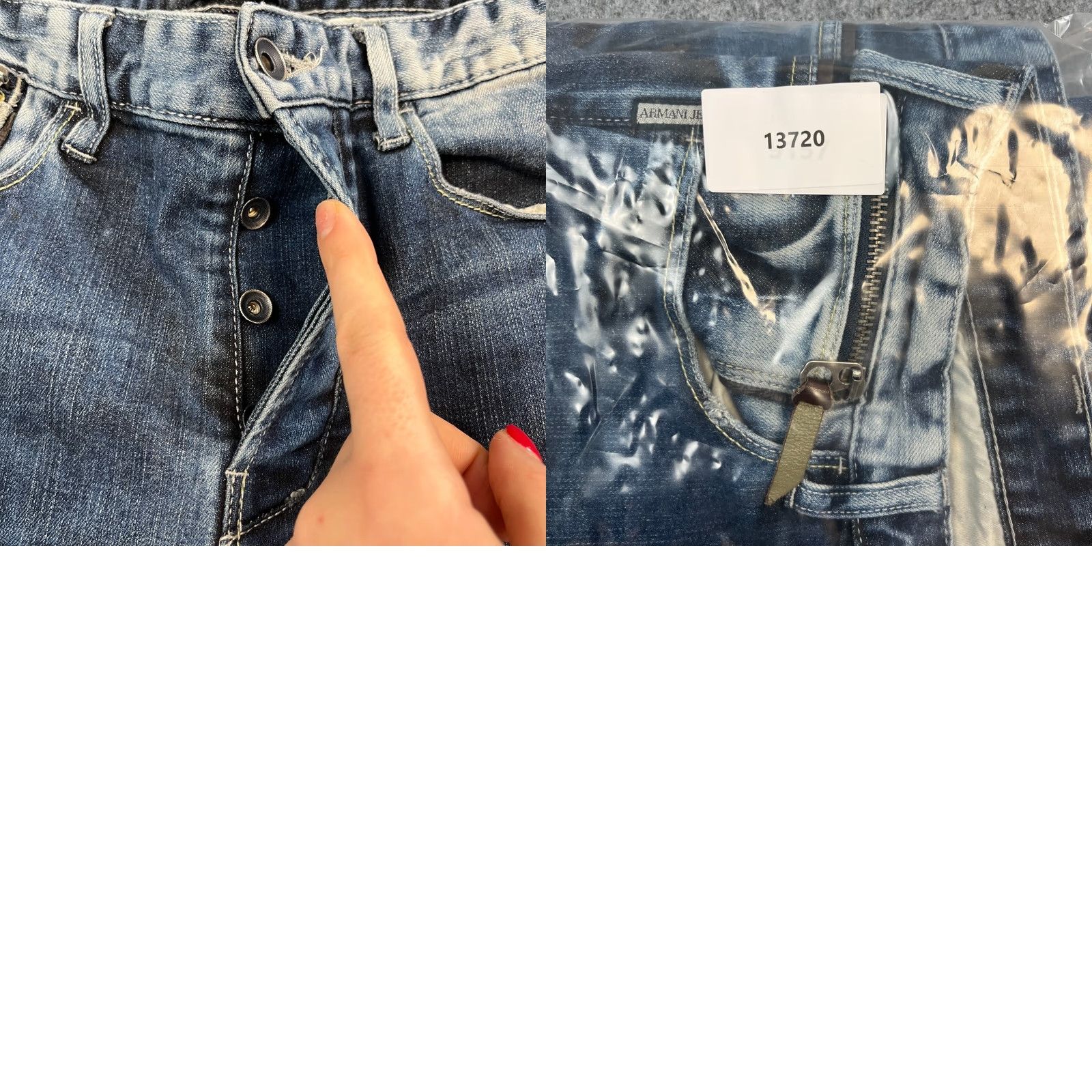 Vintage Armani Jeans Jeans Slim Low Crotch 30 34 Stretch Hair On Hide Whisker Antifit J16 Mens Blue Denim Slimming Pockets 5-Pocket 30 in Inside Leg 34 in Size US 30 / EU 46 - 9 Thumbnail