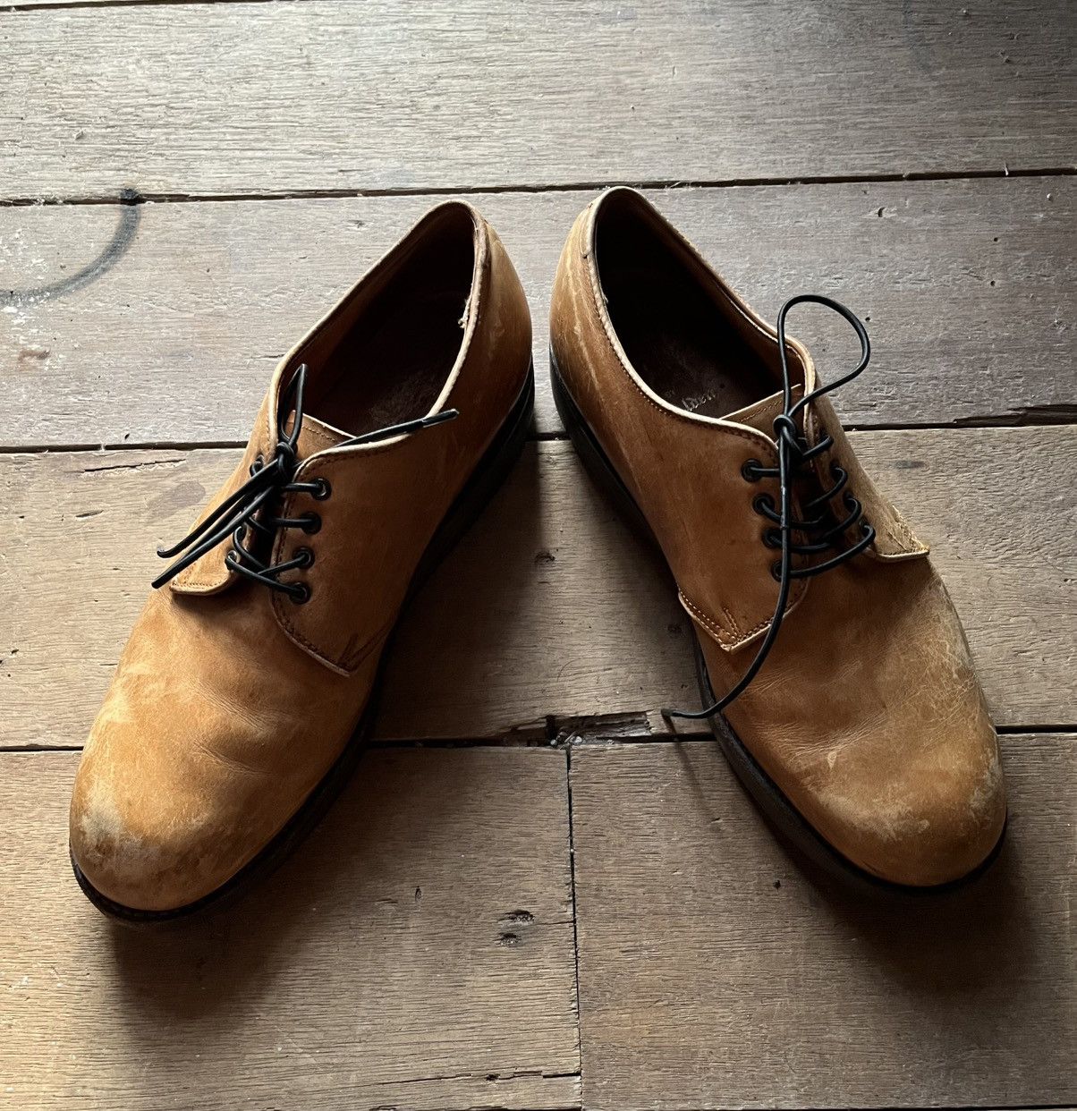 Alden Alden Oxford/Derby Tan Leather Shoes Beige Size US 8.5 / EU 41-42 - 4 Thumbnail