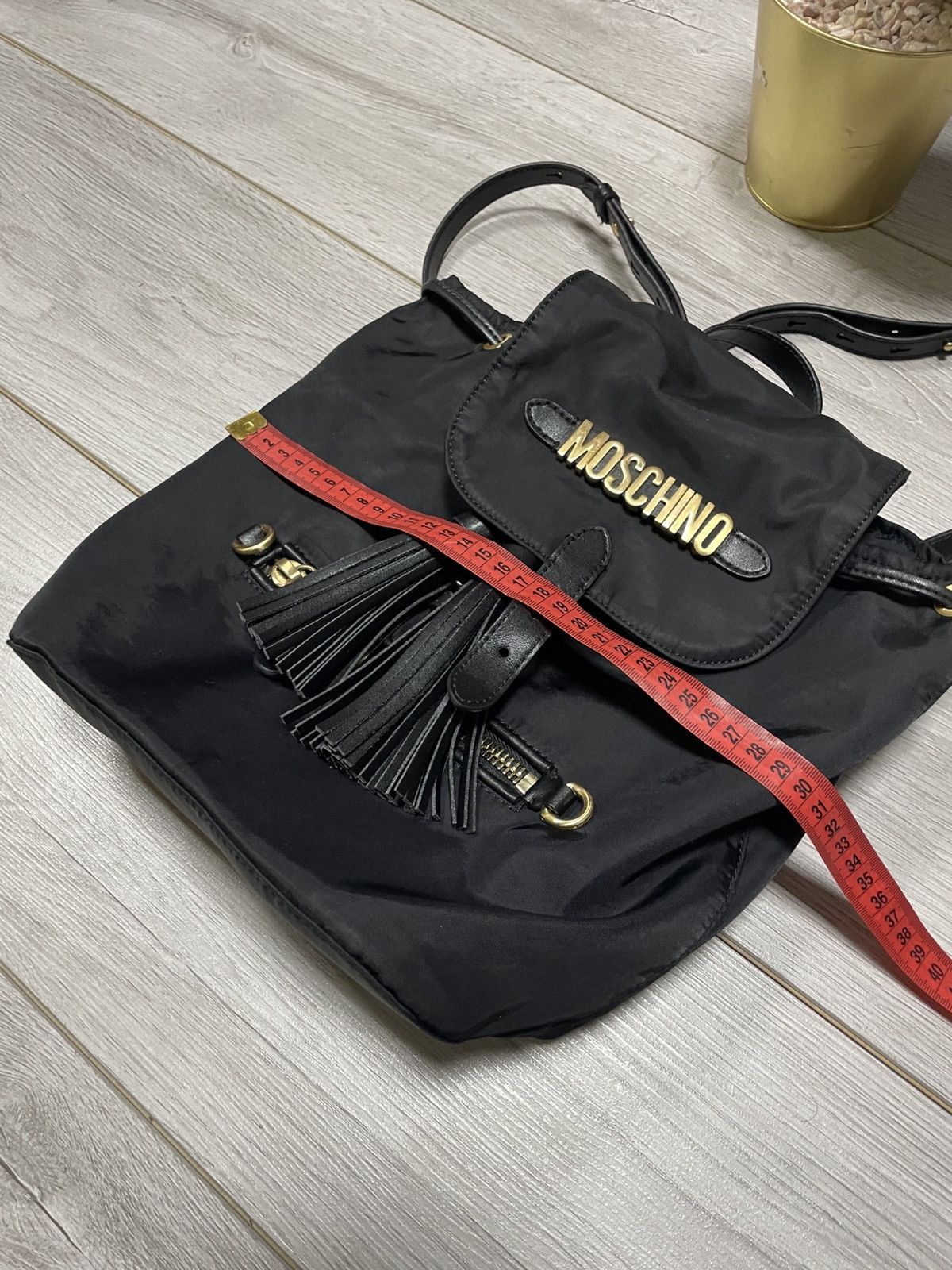 Moschino Moschino big gold logo backpack spell out Size ONE SIZE - 19 Thumbnail