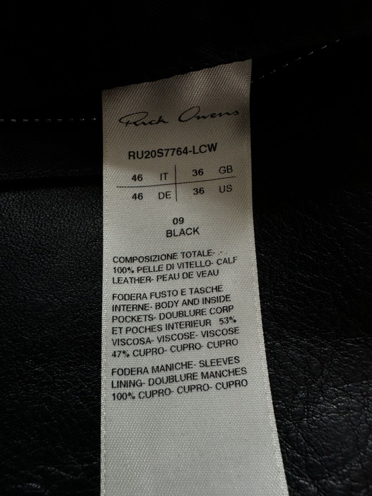 Rick Owens Rick Owens Biker Leather Jacket Size US S / EU 44-46 / 1 - 4 Thumbnail