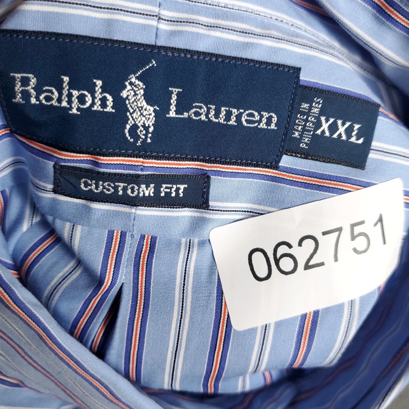 Ralph Lauren Ralph Lauren Button-Up Shirt Mens 2XL Blue Striped Custom Fit Long Sleeve Size US XXL / EU 58 / 5 - 8 Thumbnail