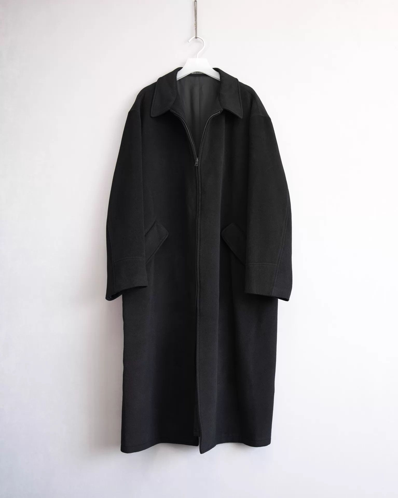 Yohji Yamamoto Yohji Yamamoto 01AW Zipper Cashmere Wool Coat Size US L / EU 52-54 / 3 - 2 Thumbnail