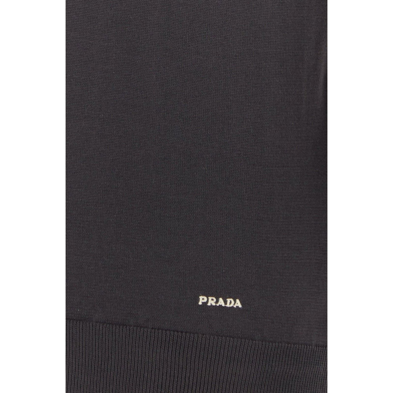 Prada PRADA Dark Brwon Silk Polo Shirt New & Authentic (Men's size Size US XXL / EU 58 / 5 - 3 Thumbnail