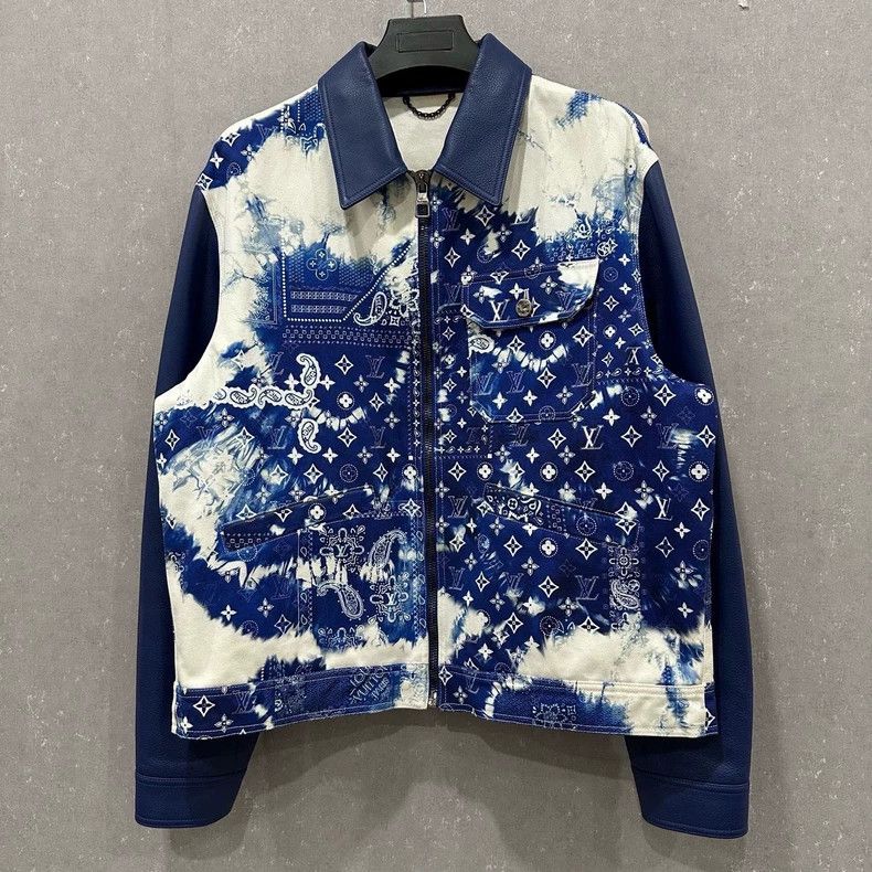 Louis Vuitton Louis Vuitton Patchwork Cashew Flower Logo Baseball Jacket Size US L / EU 52-54 / 3 - 1 Thumbnail