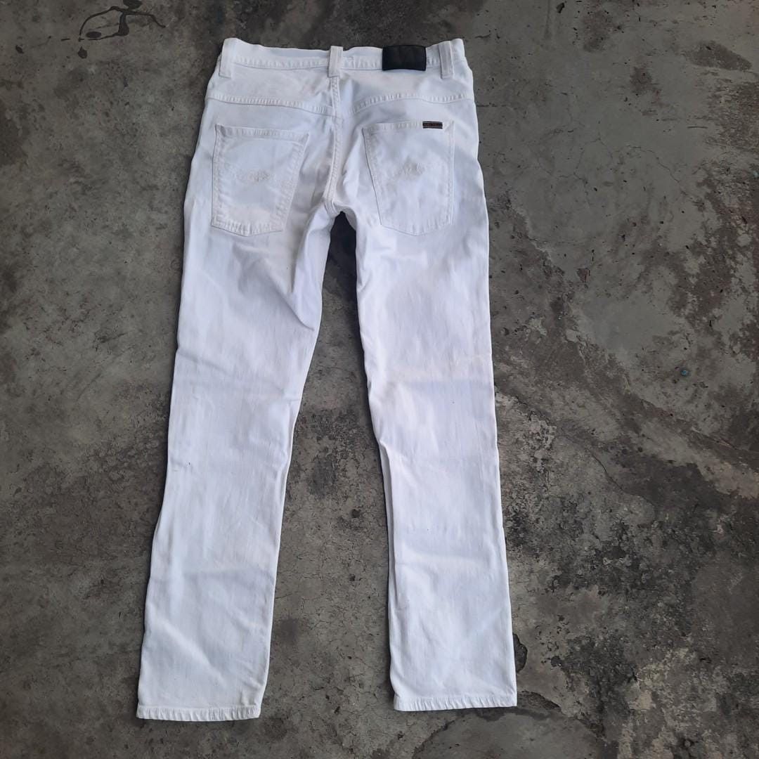 Designer × Nudie Jeans Nudie White Denim Size US 32 / EU 48 - 2 Thumbnail