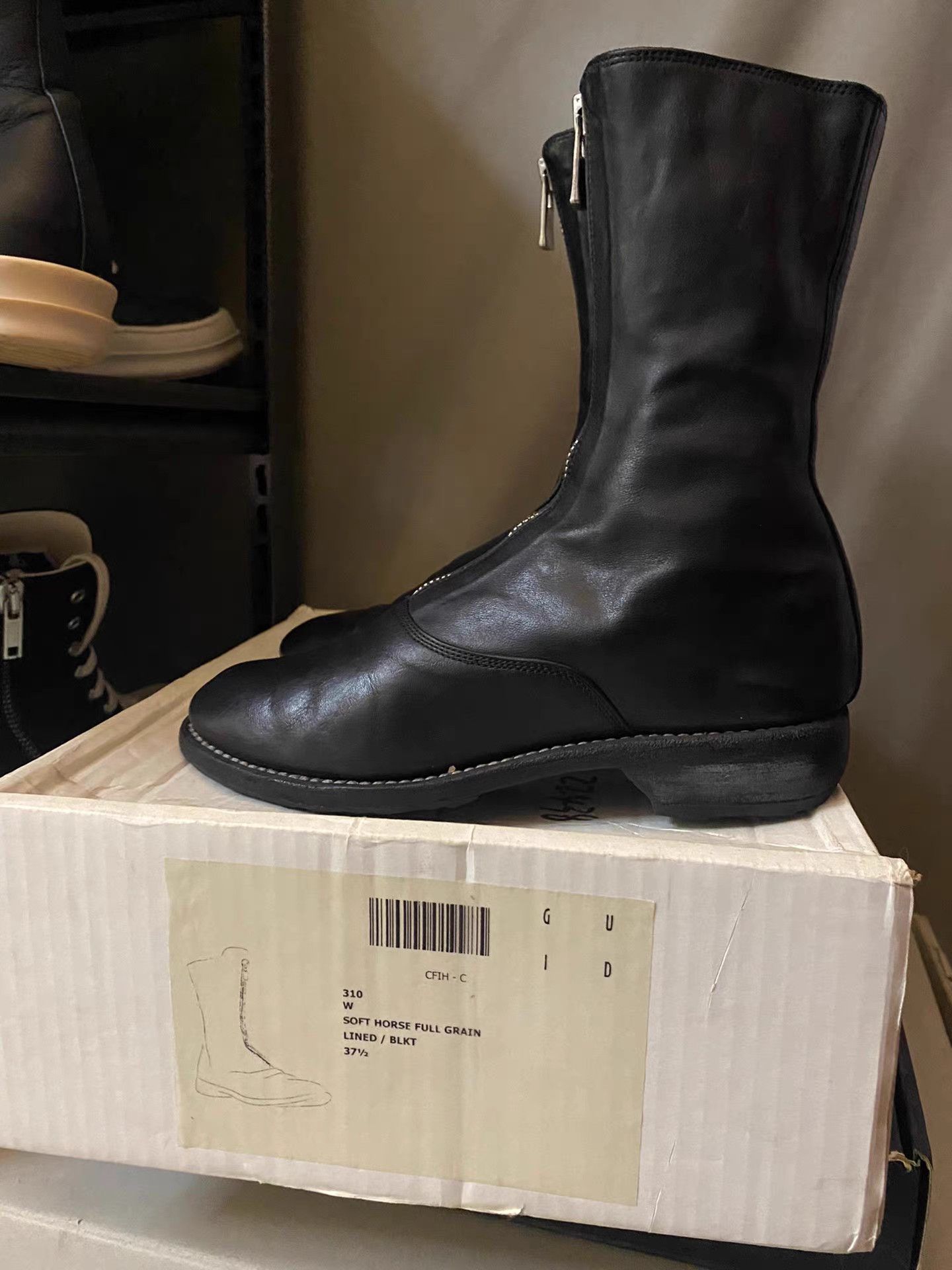Guidi Guidi 210 Size 37.5 Soft Horse Leather Ankle Boots Front Zip Size US 7.5 / IT 37.5 - 3 Thumbnail