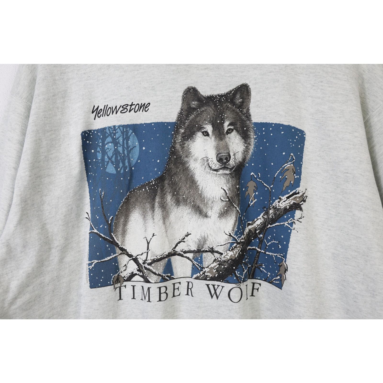Vintage Vintage 1990 Yellowstone Timber Wolf Graphic Tee T-shirt 90s Size US XL / EU 56 / 4 - 4 Thumbnail