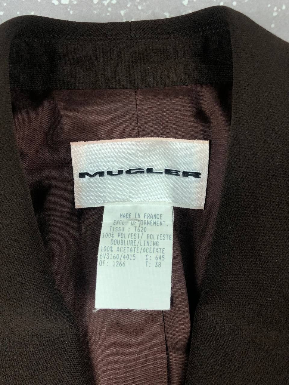 Mugler EXCLUSIVE! VINTAGE MUGLER BROWN FITTED SUIT Size M / US 6-8 / IT 42-44 - 9 Thumbnail