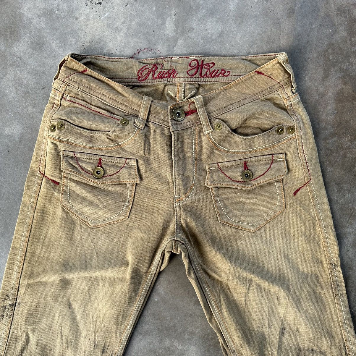 Japanese Brand Vintage Rush Hour Multi Pocket Casual Trousers Flare Pants Size US 26 / EU 42 - 2 Thumbnail