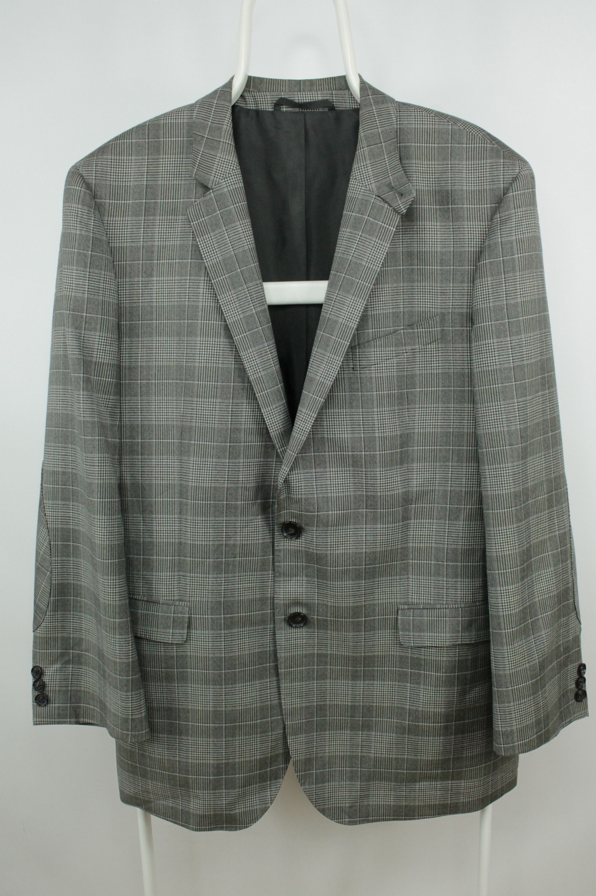 Hugo Boss Hugo Boss Rhett Gray Check Wool Blazer Jacket Men's Size US L / EU 52-54 / 3 - 1 Thumbnail