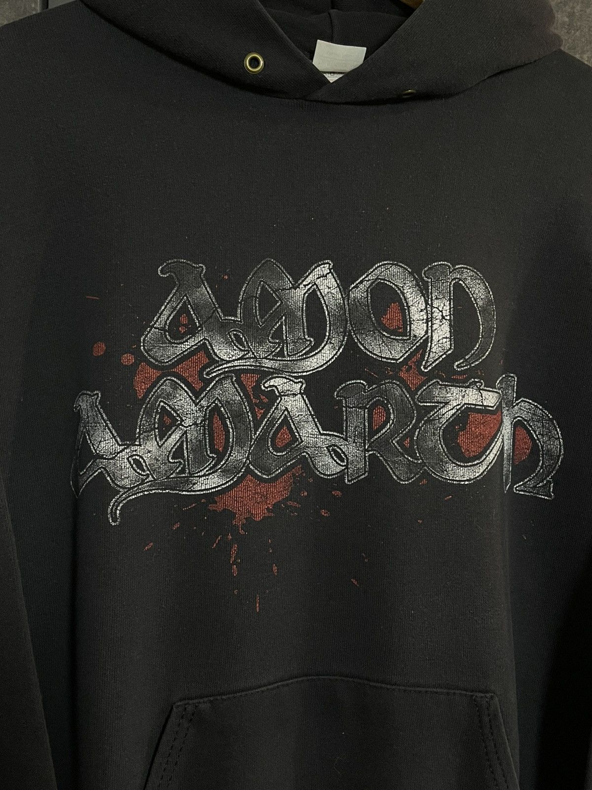 Vintage Vintage Amon Amarth Faded Hoodie Rock Darkthrone Deftones Ys Size US M / EU 48-50 / 2 - 7 Thumbnail