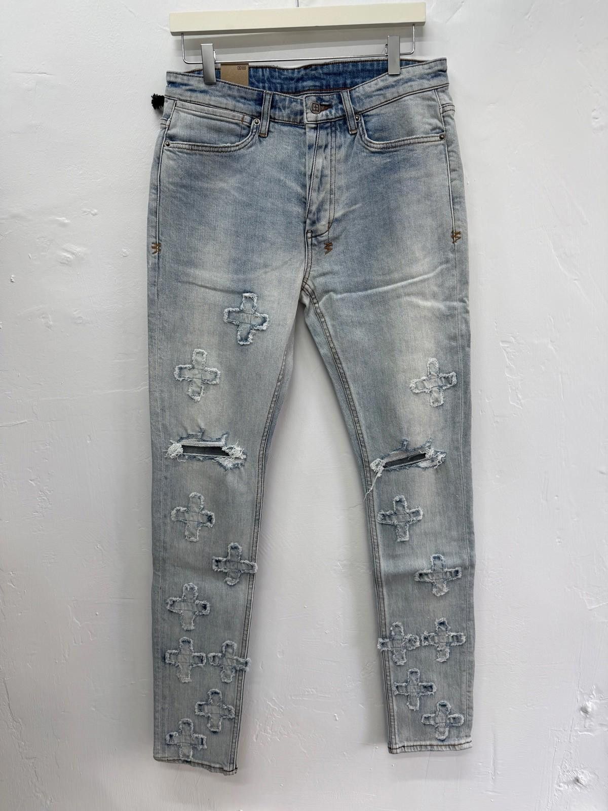 new Ksubi mens denim jeans van winkle blue kraftwerk 32