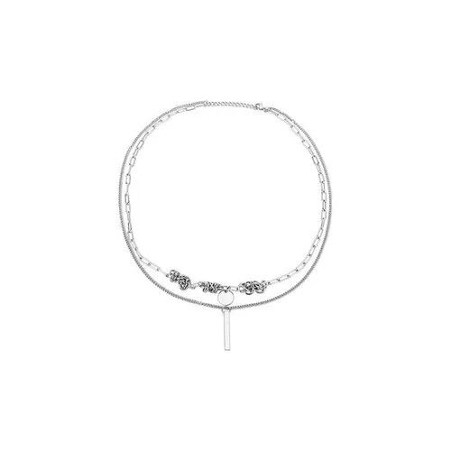 Jewelry Trendy Layered Silver Necklace Size ONE SIZE - 5 Thumbnail