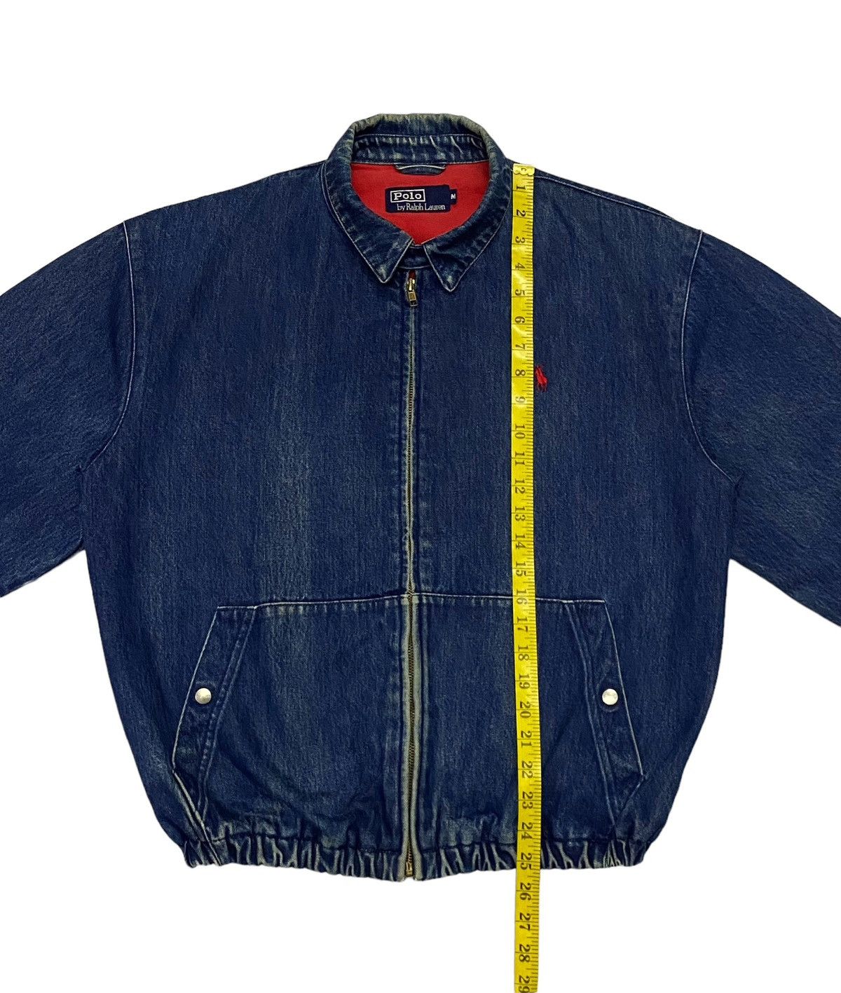 Vintage 90s Polo Ralph Lauren Denim Bomber Jacket