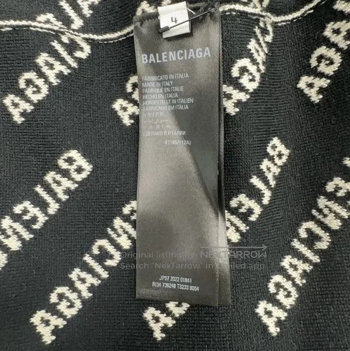 Balenciaga Balenciaga SS23 Logo Knit Cardigan for Men. Size US M / EU 48-50 / 2 - 3 Thumbnail