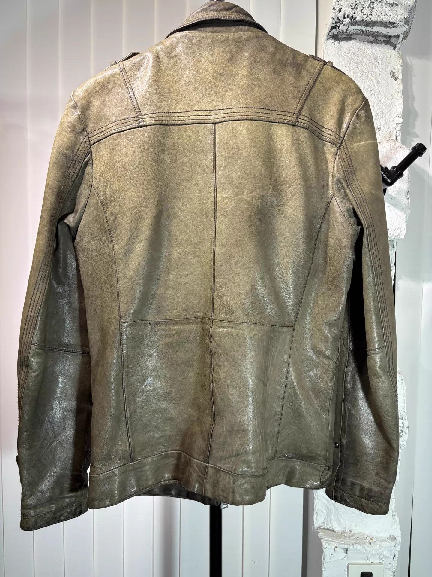 Katharine Hamnett London Katharine Hamnett 00s Tobacco 4-Pkt Epau LeatherJkt L Size US L / EU 52-54 / 3 - 2 Thumbnail