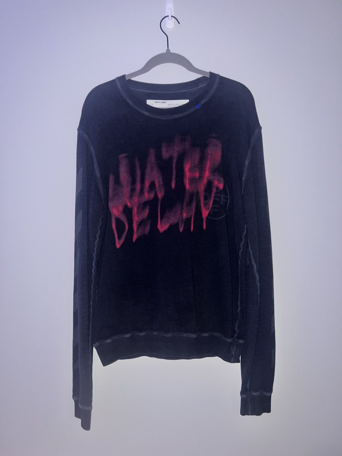 Off-White OFF WHITE WATER DELAY BLACK SWEATER Size US M / EU 48-50 / 2 - 1 Thumbnail