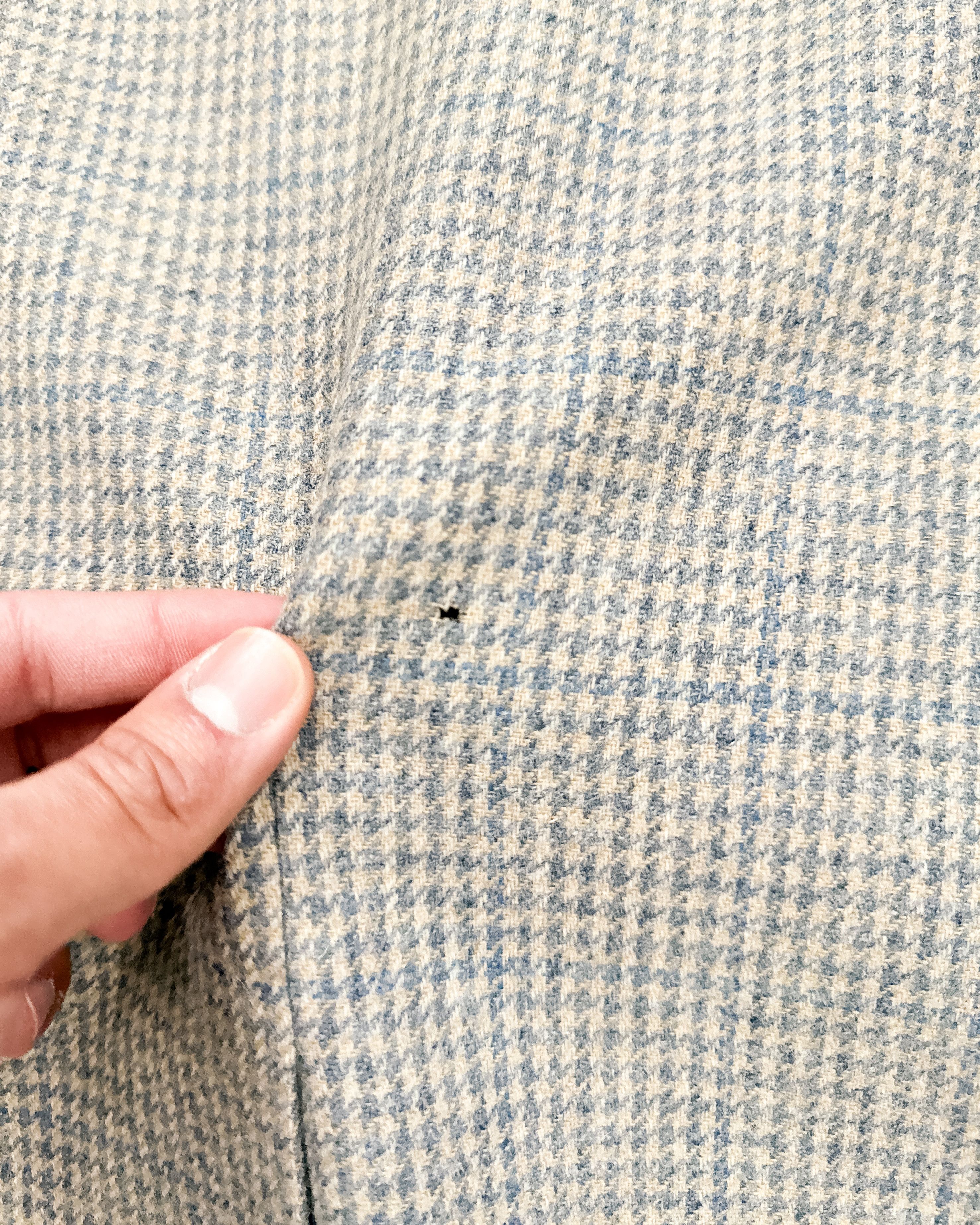 Vintage Vintage 90s Today's Man Houndstooth Pure Wool Blazer 42R Size 42R - 9 Thumbnail