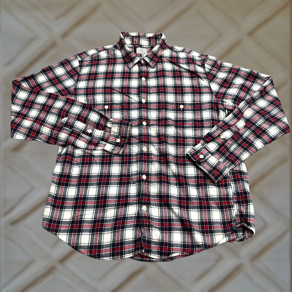 J.Crew J. Crew Flannel Slim Fit Shirt Mens XL Multicolor Plaid Button Down Long Sleeve Size US XL / EU 56 / 4 - 1 Thumbnail