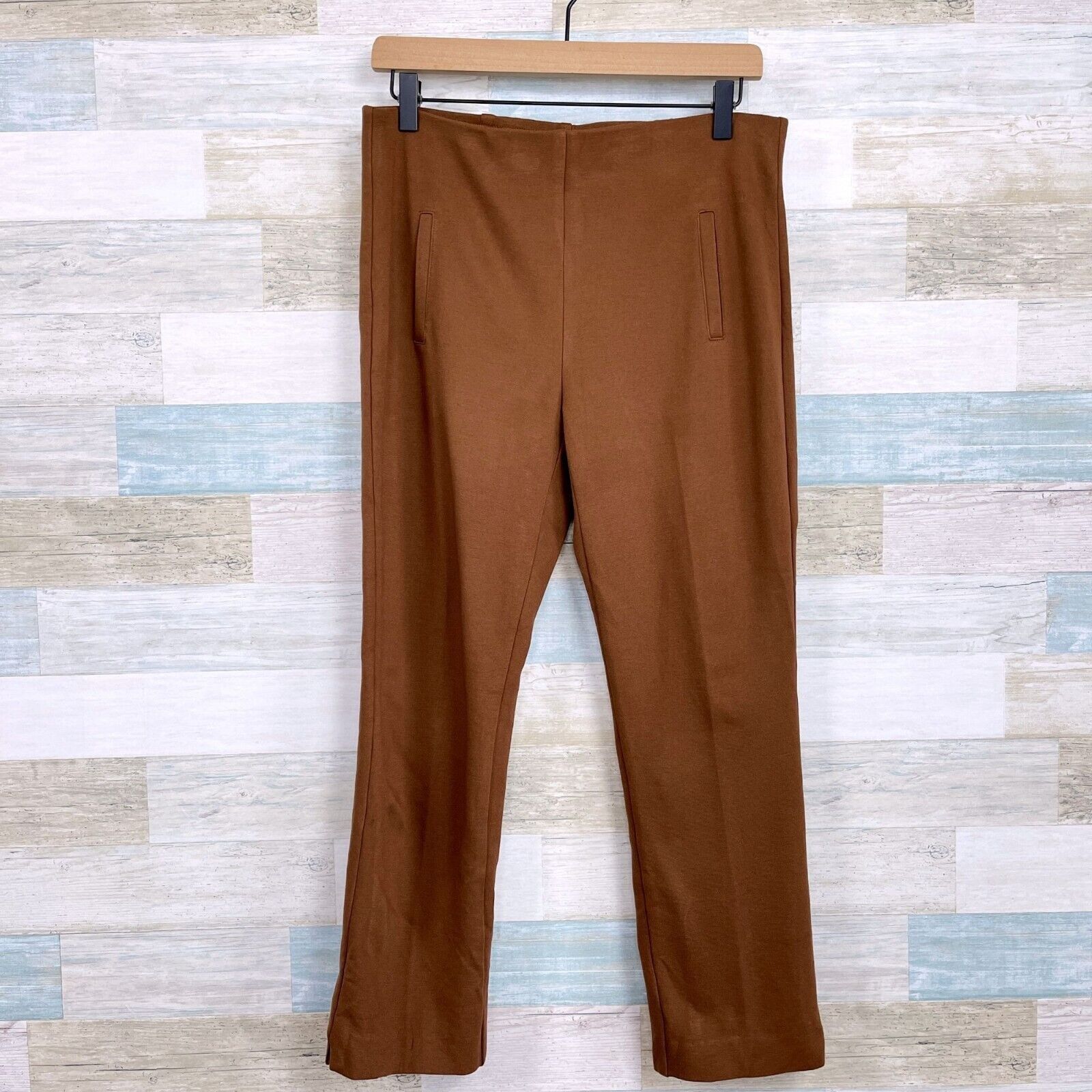 Chicos Chicos Juliet Ponte Pull On Pants Brown High Rise Slim 0 S Size 25" / US 0 / IT 36 - 1 Thumbnail