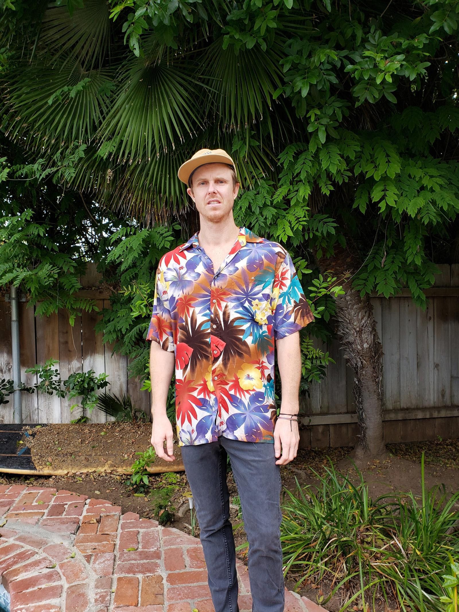 Designer Vintage Mens Party Button 90s relaxed button down up Floral Size US M / EU 48-50 / 2 - 2 Thumbnail