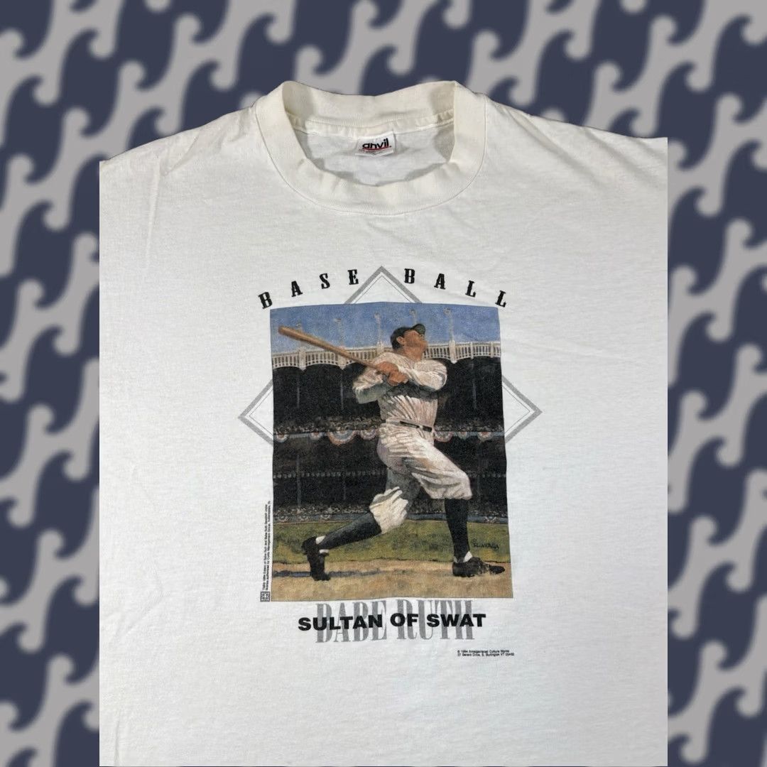 Anvil Vintage Babe Ruth Shirt - Adult Size XL - 1994 Yankees Baseball Graphic Size US XL / EU 56 / 4 - 1 Thumbnail