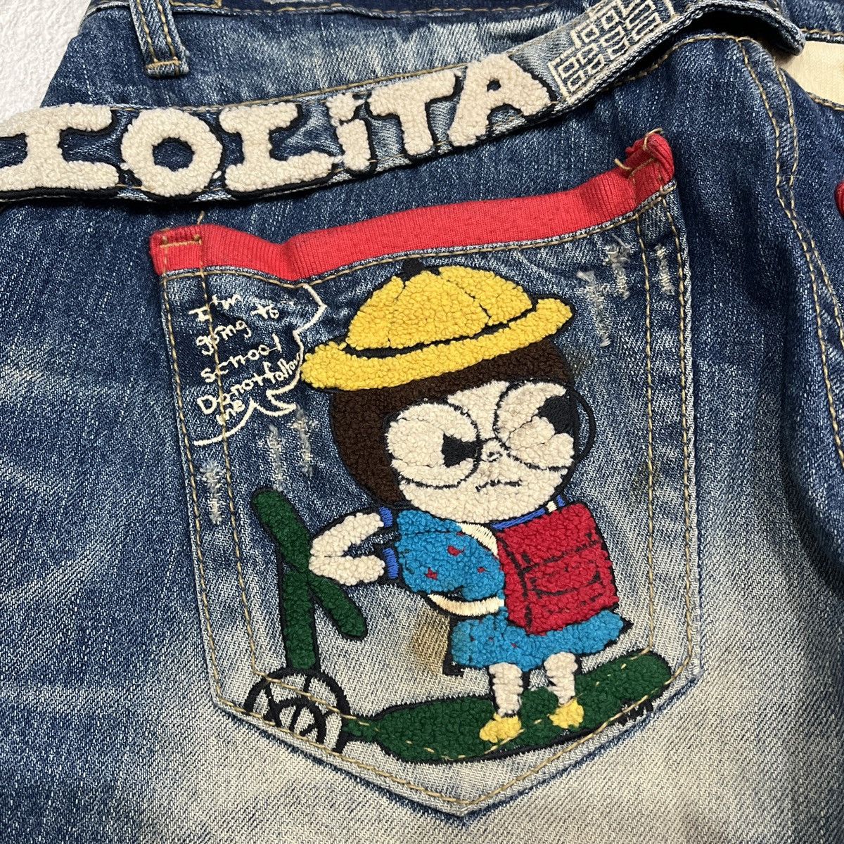 If Six Was Nine 2000s Yoshitomo Nara x Lolita Jeans L.G.B. Cut Denim Size US 32 / EU 48 - 4 Thumbnail