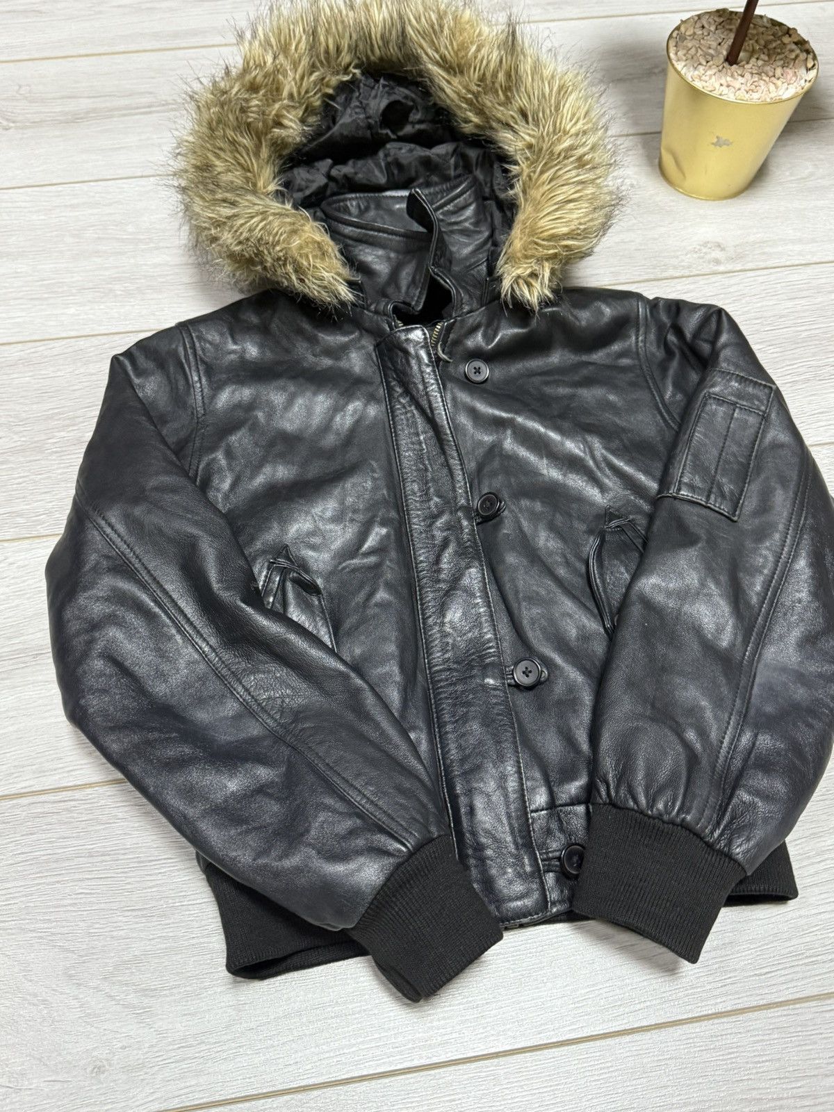 Genuine Leather Leather N2B bomber archive jacket vintage opium avant garde Size L / US 10 / IT 46 - 7 Thumbnail
