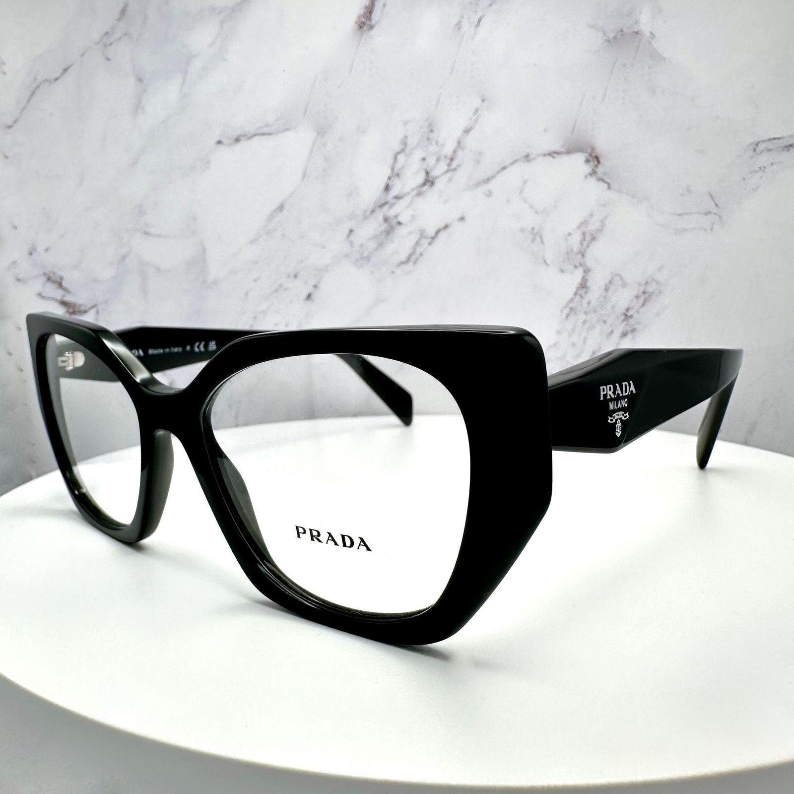 Prada New Prada Eyeglasses Women Black Symbole Logo Glasses 52mm Size ONE SIZE - 14 Thumbnail