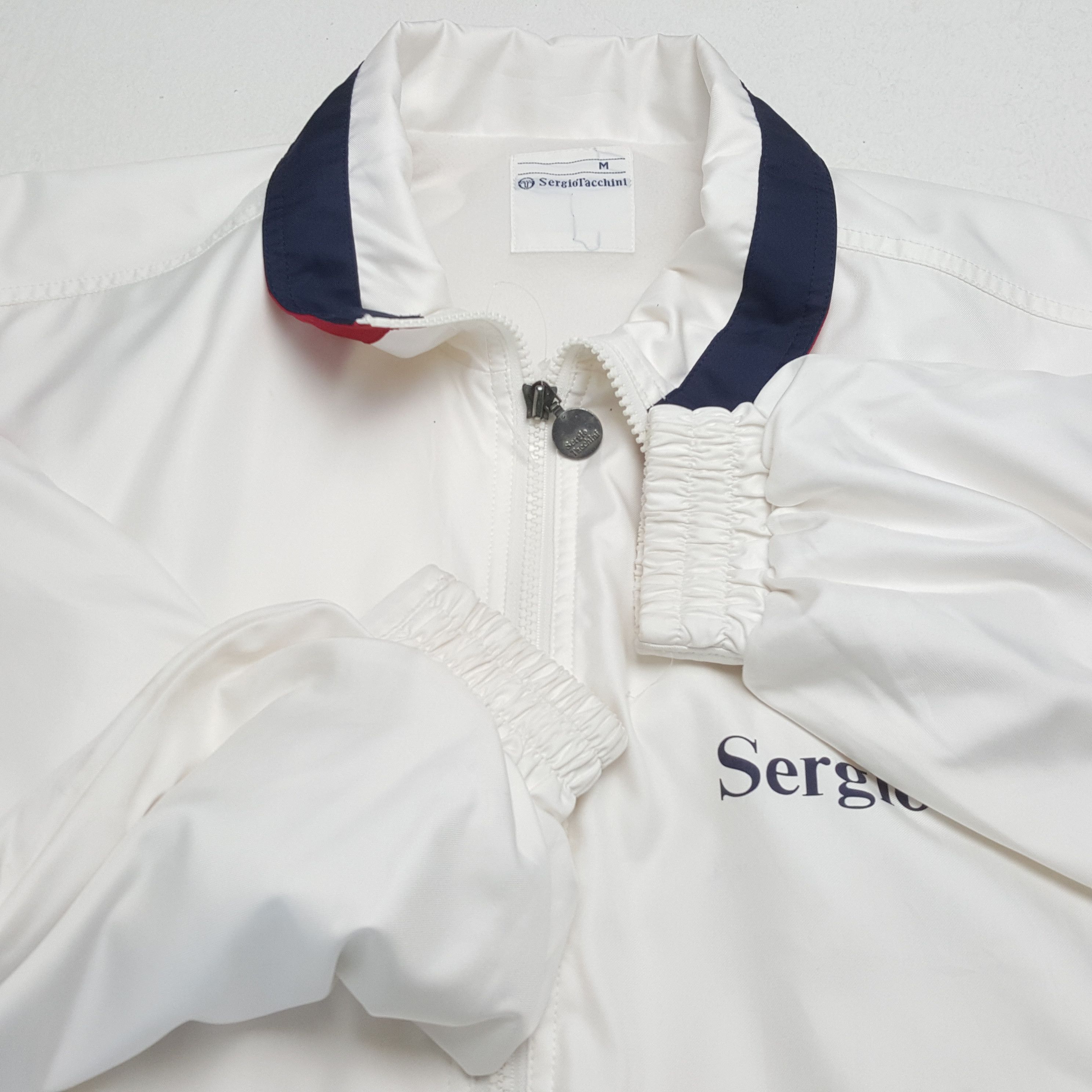 Sergio Tacchini × Vintage SERGIO TACCHINI Logo Spellout Design Windbreaker Jacket Size US L / EU 52-54 / 3 - 10 Thumbnail