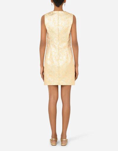 Dolce & Gabbana o1y0825 Mini Dress in Salmon Pink/Silver Size XS / US 0-2 / IT 36-38 - 5 Thumbnail