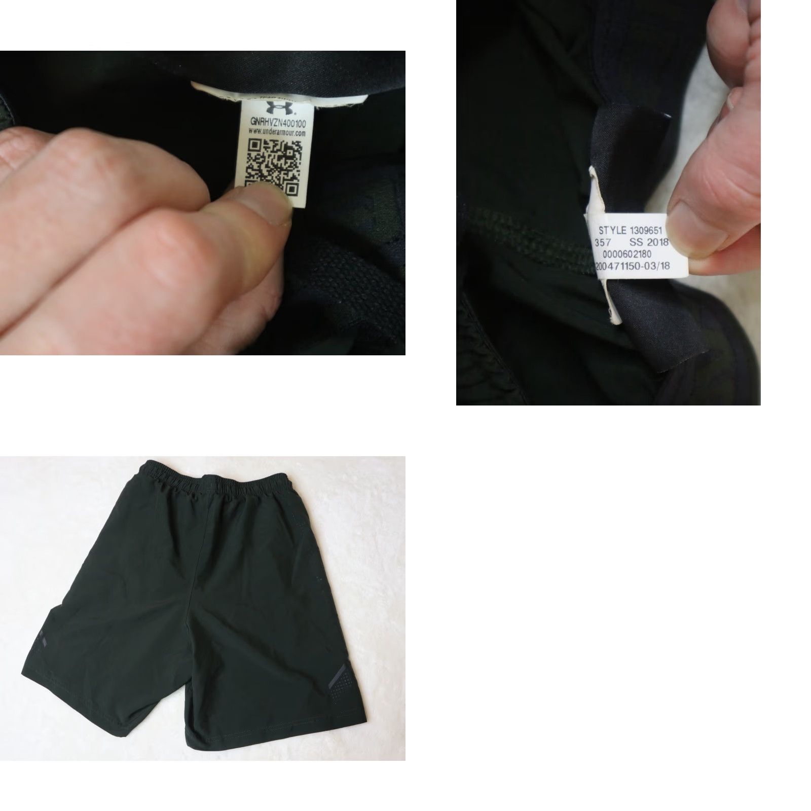 Under Armour Under Armour Heatgear Graphic Shorts Mens S Black Elastic Waist Activewear Yoga Size US 29 - 9 Thumbnail