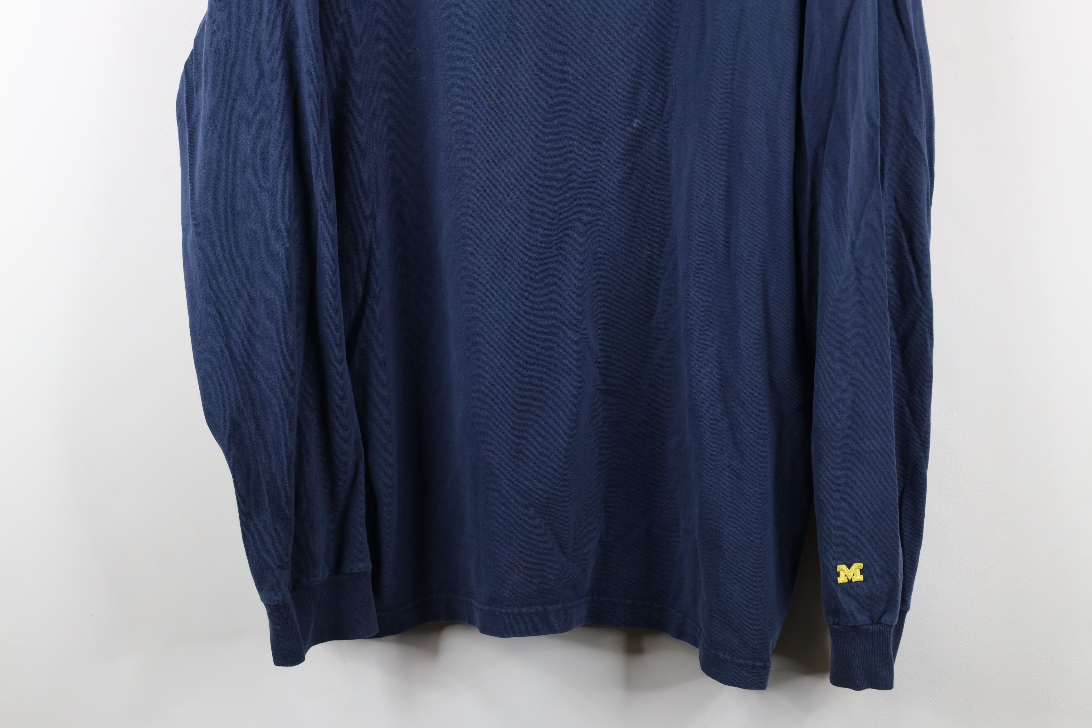 Vintage Vintage 90s University of Michigan Long Sleeve T-Shirt USA Size US XXL / EU 58 / 5 - 3 Thumbnail